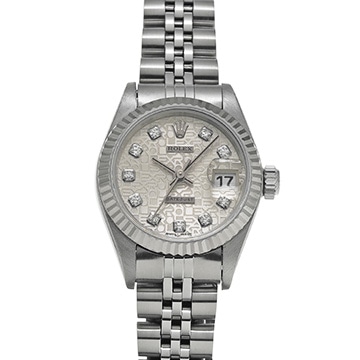 ロレックス デイトジャスト 69174G シルバーコンピュータ/ダイヤモンド レディース 時計 【中古】【wristwatch】