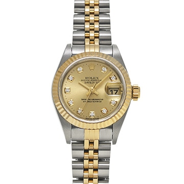 ロレックス デイトジャスト 79173G シャンパン/ダイヤモンド レディース 時計 【中古】【wristwatch】