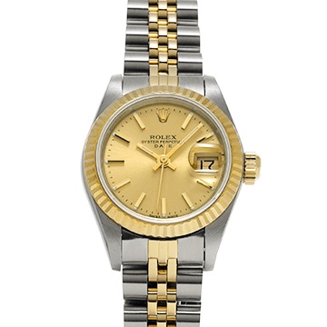 ロレックス デイトジャスト 69173 シャンパン レディース 時計 【中古】【wristwatch】
