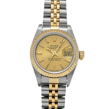 ロレックス デイトジャスト 69173 シャンパン レディース 時計 【中古】【wristwatch】