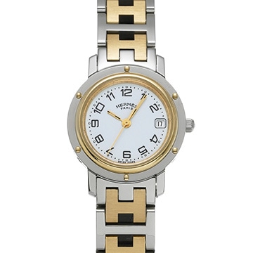 エルメス クリッパー CL4.220.130/3752 ホワイト レディース 時計 【中古】【wristwatch】