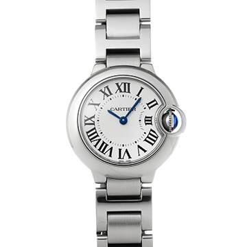 カルティエ バロンブルー ドゥ カルティエ 28mm W69010Z4 シルバー レディース 時計 【中古】【wristwatch】