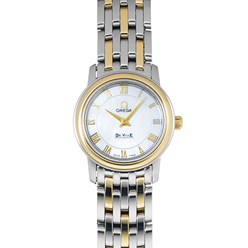 オメガ デ・ヴィル プレステージ 4370.71 ホワイトシェル レディース 時計 【中古】【wristwatch】