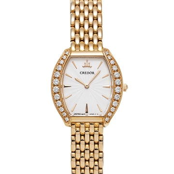 セイコー クレドール ジュリ クォーツ GTWE886 シルバー レディース 時計 【中古】【wristwatch】