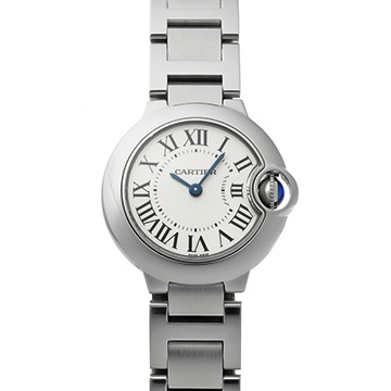 カルティエ バロンブルー ドゥ カルティエ 28mm W69010Z4 シルバー レディース 時計 【中古】【wristwatch】