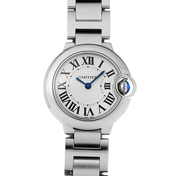 カルティエ バロンブルー ドゥ カルティエ 28mm W69010Z4 シルバー レディース 時計 【中古】【wristwatch】