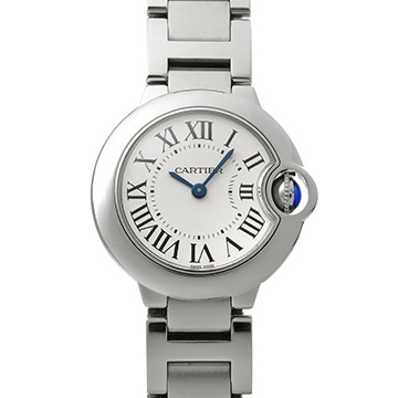 カルティエ バロンブルー ドゥ カルティエ 28mm W69010Z4 シルバー レディース 時計 【中古】【wristwatch】