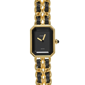 シャネル プルミエール M H0001 ブラック レディース 時計 【中古】【wristwatch】