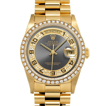 ロレックス デイデイト 18348MA グレー/ダイヤモンド メンズ 時計 【中古】【wristwatch】
