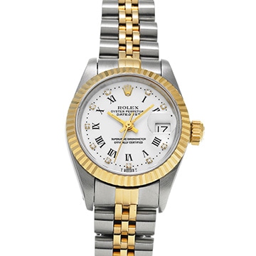 ロレックス デイトジャスト 69173G ホワイト/ダイヤモンド レディース 時計 【中古】【wristwatch】
