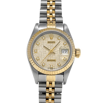ロレックス デイトジャスト 69173G シルバーコンピュータ/ダイヤモンド レディース 時計 【中古】【wristwatch】