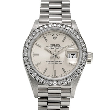 ロレックス デイトジャスト 69139G シルバー/ダイヤモンド レディース 時計 【中古】【wristwatch】