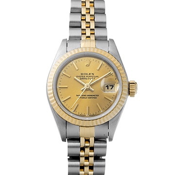 ロレックス デイトジャスト  69173 シャンパン レディース 時計 【中古】【wristwatch】