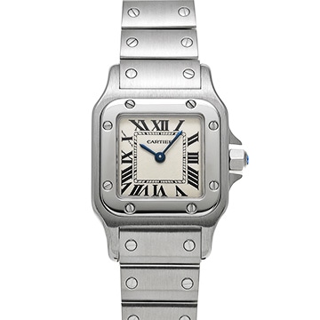 カルティエ サントスガルベ SM W20056D6 シルバー レディース 時計 【中古】【wristwatch】