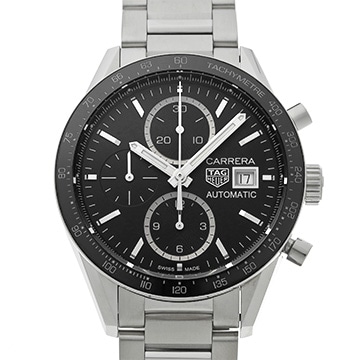 タグ ホイヤー カレラ キャリバー16 クロノグラフ CV201AJ.BA0715 ブラック メンズ 時計 【中古】【wristwatch】