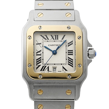 カルティエ サントス ガルベ LM W20011C4 アイボリー レディース 時計 【中古】【wristwatch】
