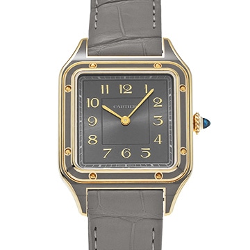 カルティエ サントスデュモン LM グレーラッカー WGSA0097 グレー メンズ 時計 【中古】【wristwatch】