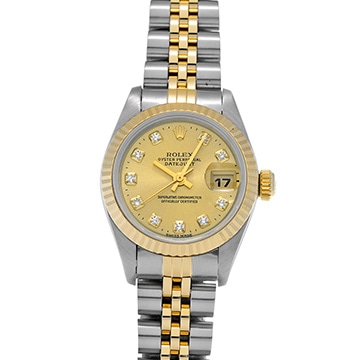 ロレックス デイトジャスト 69173G シャンパン/ダイヤモンド レディース 時計 【中古】【wristwatch】