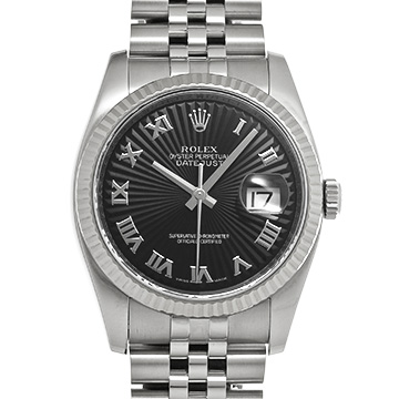 ロレックス デイトジャスト 116234 ブラックサンビーム メンズ 時計 【中古】【wristwatch】