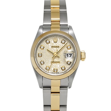 ロレックス デイトジャスト 69163G シルバーコンピュータ/ダイヤモンド レディース 時計 【中古】【wristwatch】