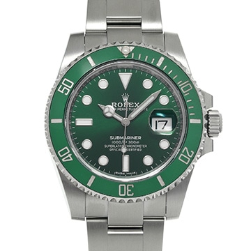 ロレックス サブマリーナ デイト 116610LV グリーン メンズ 時計 【中古】【wristwatch】