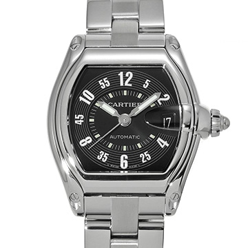 カルティエ ロードスター LM W62004V3 ブラック メンズ 時計 【中古】【wristwatch】