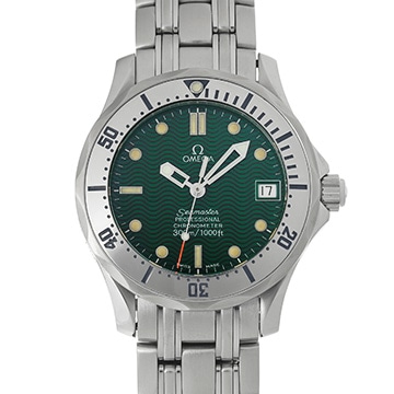 オメガ シーマスター プロフェッショナル 300 ジャックマイヨール 1996 2553.41 グリーン メンズ 時計 【中古】【wristwatch】