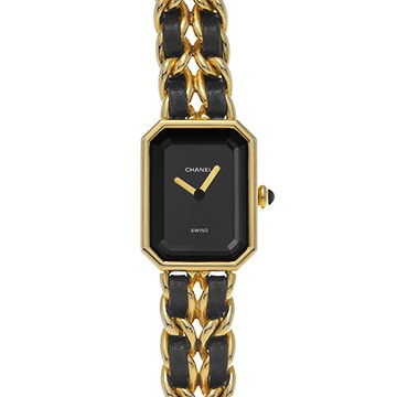 シャネル プルミエール M H0001 ブラック レディース 時計 【中古】【wristwatch】