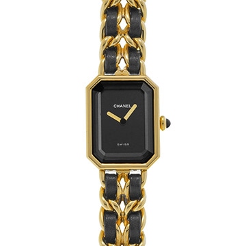 シャネル プルミエール L H0001 ブラック レディース 時計 【中古】【wristwatch】