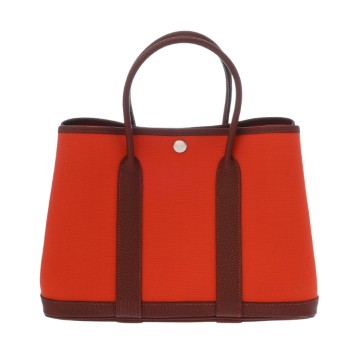エルメス ガーデンパーティ TPM ザンギーヌ/ブリック トワルミリタリー/ネゴンダ レディース バッグ 【中古】【bag】