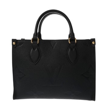 ルイ ヴィトン モノグラムアンプラント オンザゴー PM 2WAY ノワール M45653 レザー レディース バッグ 【中古】【bag】