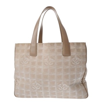 シャネル トート MM ニュートラベル ベージュ A15991 ナイロン/レザー レディース バッグ 【中古】【bag】