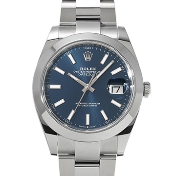 ロレックス デイトジャスト 41 126300 ブライトブルー メンズ 時計 【中古】【wristwatch】