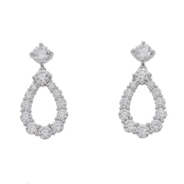 ハリー ウィンストン ループ ピアス ミディアム シルバー EADPRDMDLP Pt950プラチナ レディース ジュエリー 【中古】【jewelry】