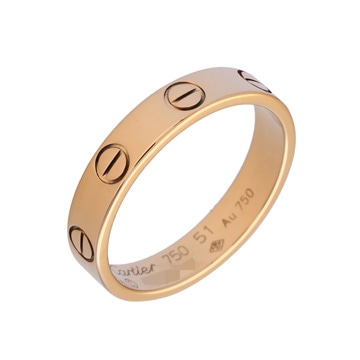 カルティエ ミニラブリング #51 ピンク K18ピンクゴールド PG レディース ジュエリー 【中古】【jewelry】