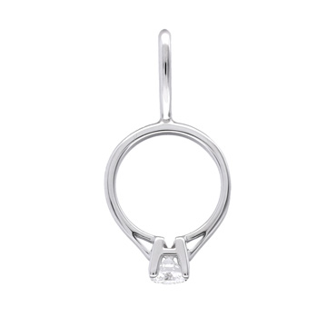 ハリー ウィンストン HW リングチャーム PT950 1PD  シルバー Pt950プラチナ レディース ジュエリー 【中古】【jewelry】