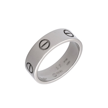 カルティエ ラブリング #57 シルバー K18ホワイトゴールド WG レディース ジュエリー 【中古】【jewelry】
