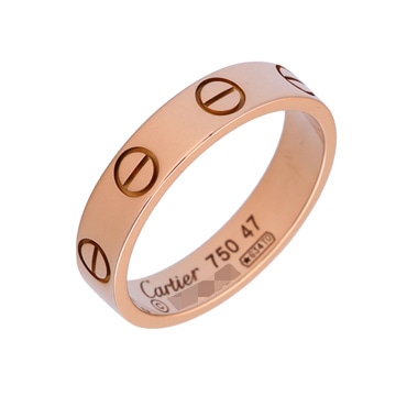 カルティエ ミニラブリング #47 ピンク K18ピンクゴールド PG レディース ジュエリー 【中古】【jewelry】
