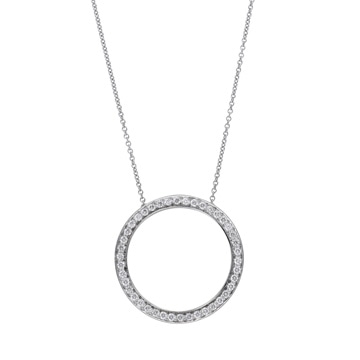 ティファニー オープンサークル ネックレス シルバー Pt950プラチナ レディース ジュエリー 【中古】【jewelry】