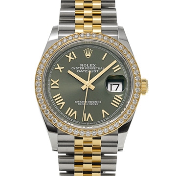 ロレックス デイトジャスト 126283RBR オリーブグリーン メンズ 時計 【新品】【wristwatch】