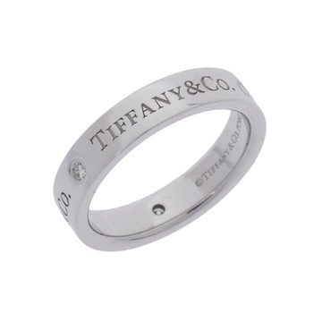 ティファニー フラットバンド リング 3PD シルバー Pt950プラチナ レディース ジュエリー 【中古】【jewelry】