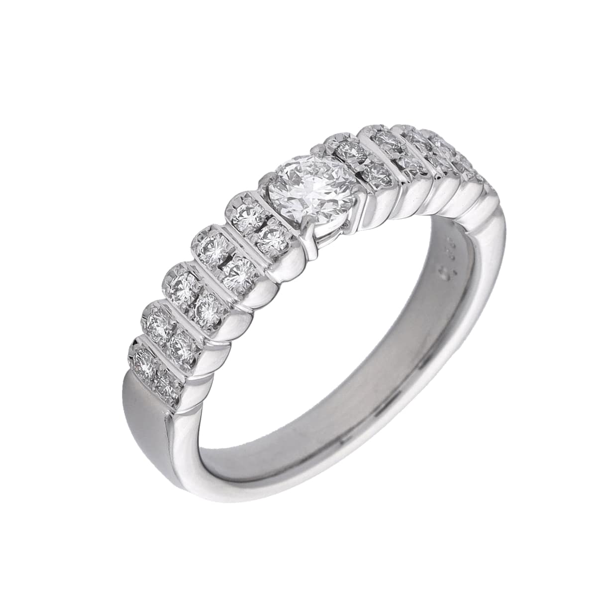 星の砂 ダイヤリング　#11 シルバー Pt900プラチナ レディース ジュエリー 【中古】【jewelry】
