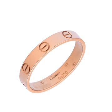 カルティエ ミニラブリング #57 ピンク K18ピンクゴールド PG レディース ジュエリー 【中古】【jewelry】