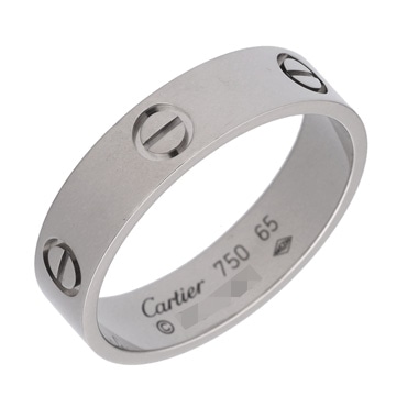カルティエ ラブリング #65 シルバー K18ホワイトゴールド WG ユニセックス ジュエリー 【中古】【jewelry】