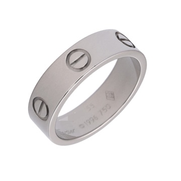 カルティエ ラブリング #55 シルバー K18ホワイトゴールド WG ユニセックス ジュエリー 【中古】【jewelry】