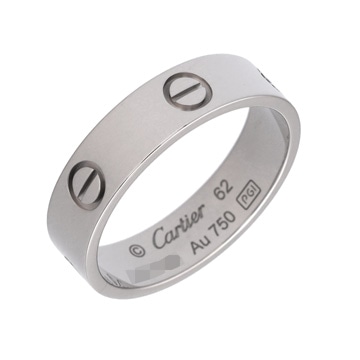 カルティエ ラブリング #62 シルバー K18ホワイトゴールド WG ユニセックス ジュエリー 【中古】【jewelry】
