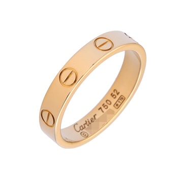 カルティエ ミニラブリング #52 イエロー K18イエローゴールド YG レディース ジュエリー 【中古】【jewelry】