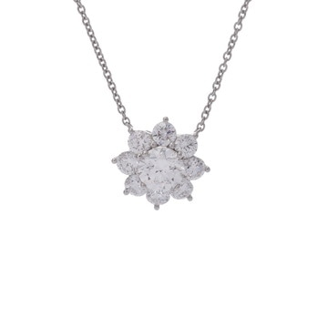 ハリー ウィンストン サンフラワー ネックレス スモール シルバー PEDPNASMSF Pt950プラチナ レディース ジュエリー 【中古】【jewelry】