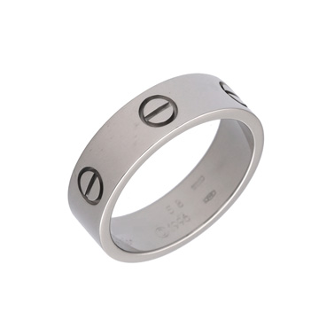 カルティエ ラブリング #58 シルバー K18ホワイトゴールド WG ユニセックス ジュエリー 【中古】【jewelry】