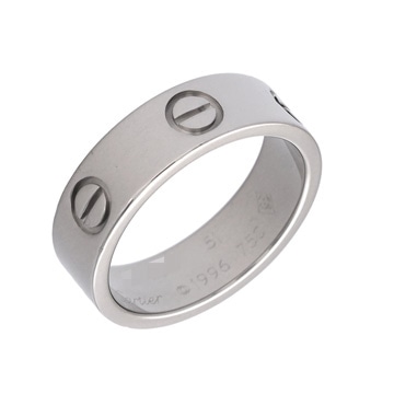 カルティエ ラブリング #51 シルバー K18ホワイトゴールド WG ユニセックス ジュエリー 【中古】【jewelry】